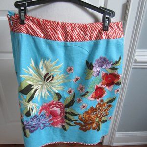 ETCETERA EMBROIDERED LINEN SKIRT